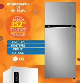 Lojas Cem Refrigerador lg gn-392pl oferta