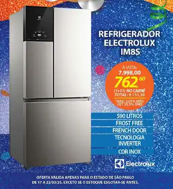 Lojas Cem Refrigerador electrolux im8s oferta