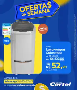 Lojas Certel Lava-roupas Colormaq oferta