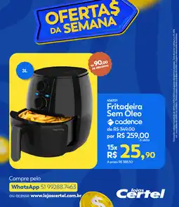 Lojas Certel Fritadeira Sem Oleo cadence oferta