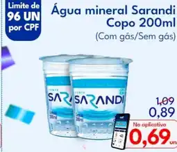 Supermercados Baklizi Água mineral Sarandi Copo oferta