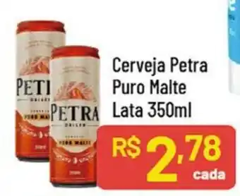 Supermercados Goes Cerveja Petra Puro Malte lata oferta