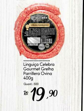 Giassi Supermercados Linguiça Celebra Gourmet Grelha Parrillera Ovina oferta