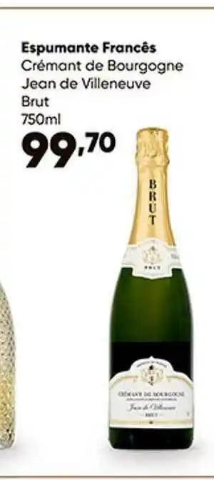 Zaffari Espumante Francês Crémant De Bourgogne Jean De Villeneuve Brut oferta