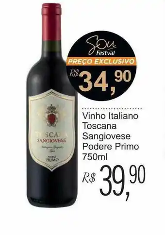 Festval Vinho Italiano Toscana Sangiovese Podere Primo oferta