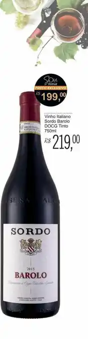 Festval Vinho Italiano Sordo Barolo Docg Tinto oferta