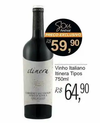 Vinho Italiano Itinera Tipos