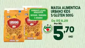 Araújo Supermercados Massa alimenticia urbano kids s/glúten oferta