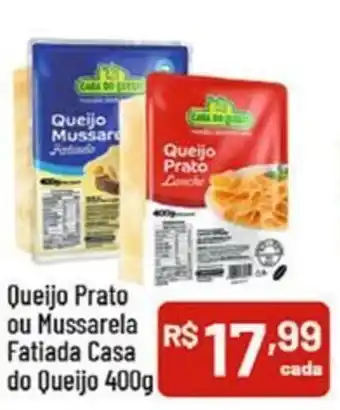 Supermercados Goes Queijo Prato ou Mussarela Fatiada Casa do Queirjo oferta