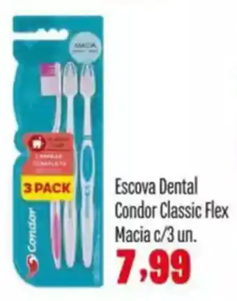 Rede Top Escova Dental Condor Classic Flex Macia c/3 un. oferta