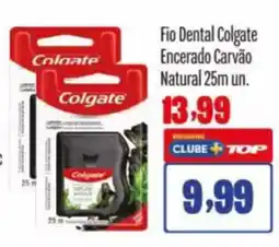 Rede Top Fio Dental Colgate Encerado Carvão Natural 25m un. oferta