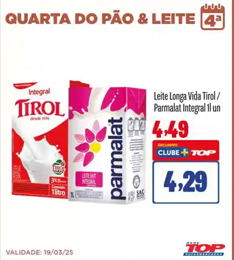 Rede Top Leite Longa Vida Tirol/ Parmalat Integral oferta