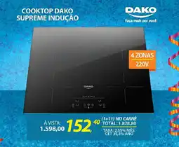 Lojas Cem Cooktop dako supreme indução oferta