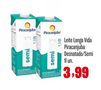 Rede Top Leite Longa Vida Piracanjuba Desnatado/Semi oferta