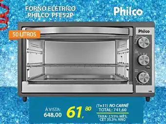 Lojas Cem Forno elétrico PHILCO PFE52P oferta