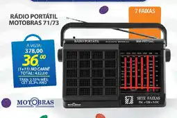 Lojas Cem Rádio portátil motobras 71/73 oferta