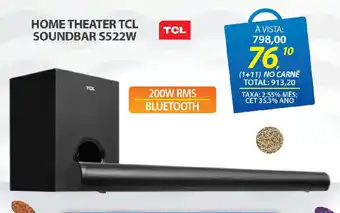 Lojas Cem Home theater tcl soundbar s522w oferta