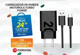 Lojas Cem Carregador de parede motorola turbo power oferta