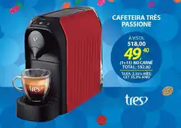 Lojas Cem Cafeteira três passione oferta