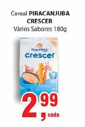 Supermercados Mundial Cereal Piracanjuba Crescer 180g oferta