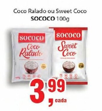 Supermercados Mundial Coco Ralado ou Sweet Coco Sococo 100g oferta