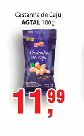Supermercados Mundial Castanha de Caju Agtal 100g oferta