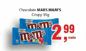 Supermercados Mundial Chocolate Mars M&M's Crispy 35g oferta
