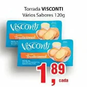 Supermercados Mundial Torrada Visconti 120g oferta