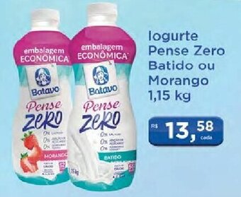 Supermercados Mundial Iogurte Pense Zero Batido ou Morango 1.15kg oferta