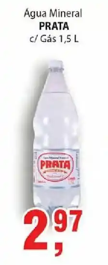 Supermercados Mundial Agua Mineral Prata c/Gas 1.5L oferta