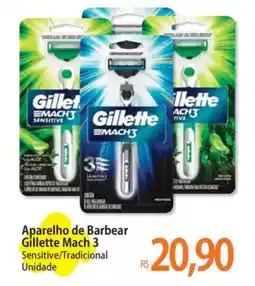 Atacadão Aparelho de Barbear Gillette Mach 3 oferta