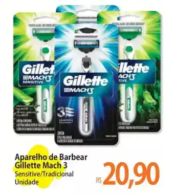 Atacadão Aparelho de Barbear Gillette Mach 3 oferta