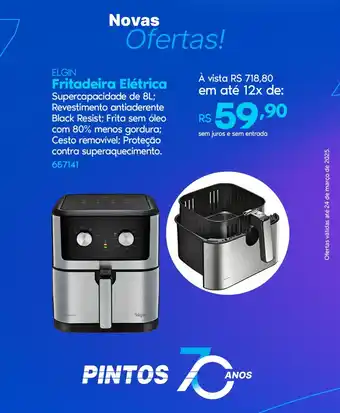 Lojas Pintos ELGIN Fritadeira Elétrica oferta