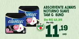 Araújo Supermercados Absorvente always noturno suave oferta