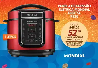 Lojas Cem Panela de pressão elétrica mondial digital pe39 oferta