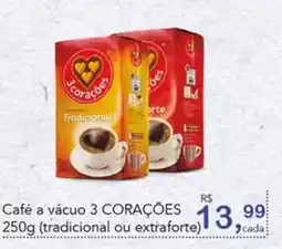 Cometa Supermercados Café a vácuo 3 CORAÇÕES oferta