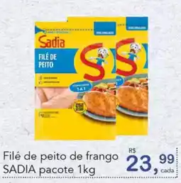 Cometa Supermercados Filé de peito de frango SADIA pacote oferta