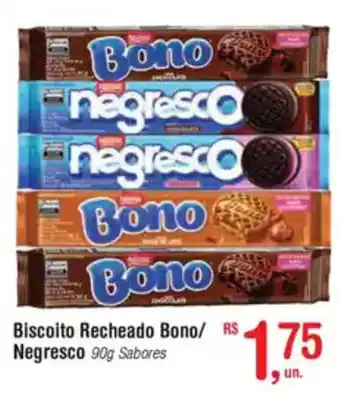 Fort Atacadista Biscoito Recheado Bono/ Negresco Sabores oferta