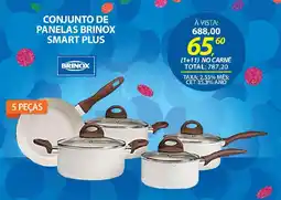 Lojas Cem Conjunto de panelas brinox smart plus oferta