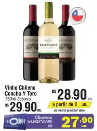 Fort Atacadista Vinho Chileno Concha Y Toro  Sabores oferta