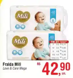 Fort Atacadista Fralda Mili Love & Care Mega oferta