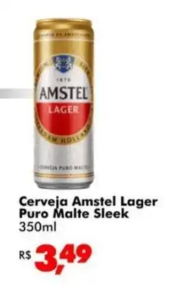 Big Box Cerveja Amstel Lager Puro Malte Sleek oferta