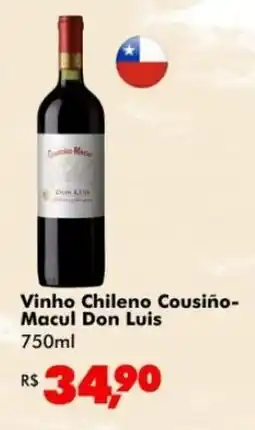 Big Box Vinho Chileno Cousiño- Macul Don Luis oferta