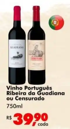 Big Box Vinho Português Ribeira da Guadiana ou Censurado oferta
