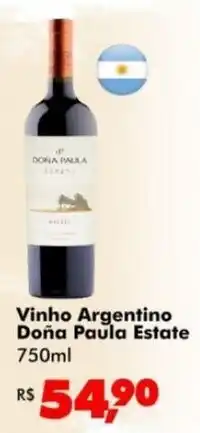 Big Box Vinho Argentino Doña Paula Estate oferta