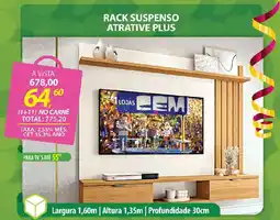 Lojas Cem Rack suspenso atrative plus oferta