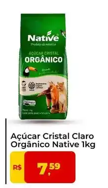 Tonin Superatacado Native - açúcar cristal claro orgânico oferta