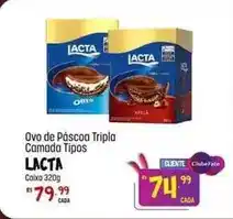 Muffato Lacta - ovo de páscoa tripla camada tipos oferta