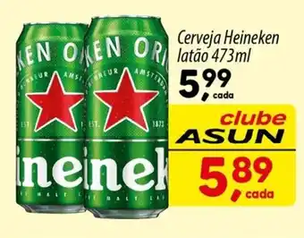 Asun Cerveja Heineken latão oferta