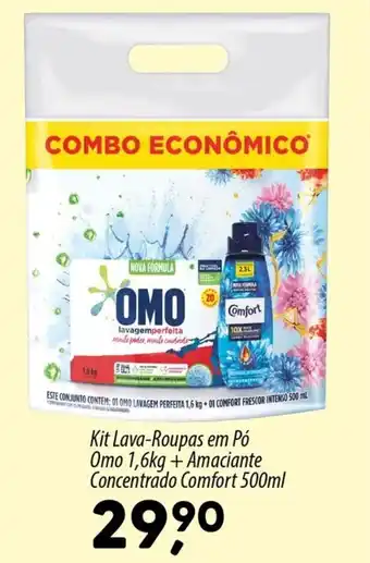 Asun Kit Lava-Roupas em Pó Omo +Amaciante Concentrado Comfort oferta